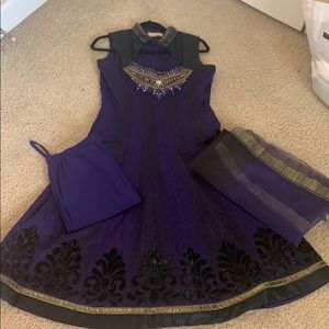 Indian Anarkali Suit Designer three piece